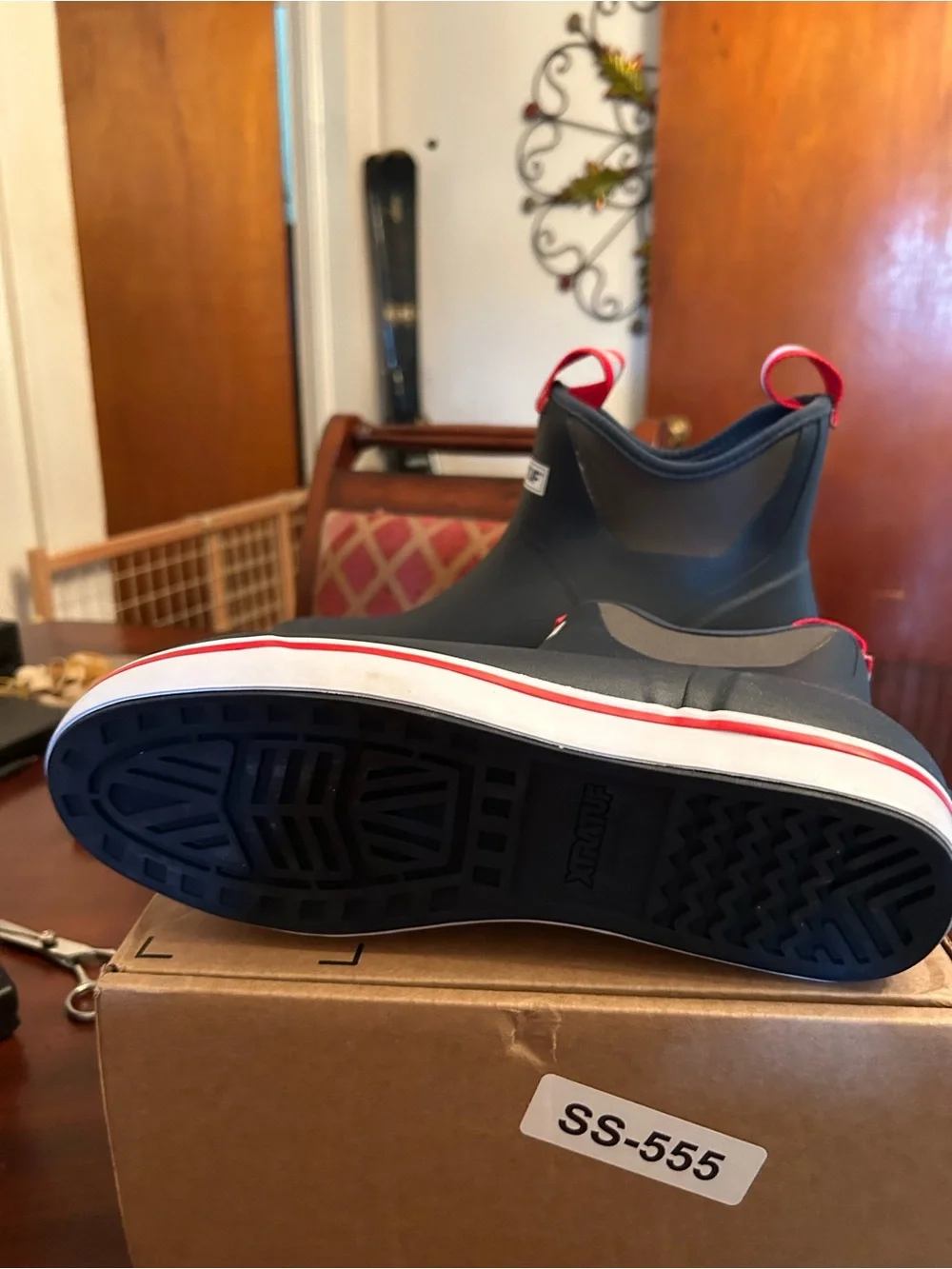 Men’s XTRATUF Navy Red-Trim Ankle Rain Boots
